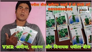 VNR पपीता बीज।। VNR Papaya Seeds।। VNR अमीना।। VNR शबनम।। VNR विनायक।। Best Papaya Seeds