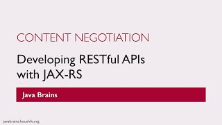 REST Web Services 31 - Content Negotiation
