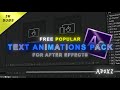 FREE Text Animations Pack | AFTER EFFECTS | 3K Subs Special Giveaway