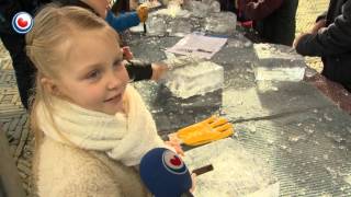 IJspret in de vorm van ijssculpturen in Sneek