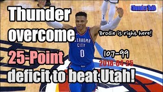 25점차를 뒤집은 썬더 플옵 5차전! /Thunder overcome 25-Point deficit to beat Utah!