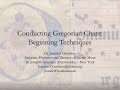 AFPC/NCEA Webinar - Conducting Gregorian Chant: Beginning Techniques