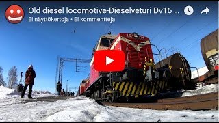 Old diesel locomotive-Dieselveturi Dv16 2038 vuodelta 1962-Vanha veturi