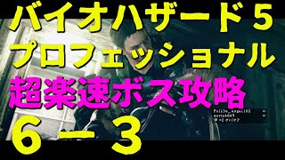 【プロの流儀】バイオハザード５プロフェッショナル超楽速ボス攻略６−３