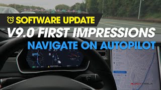 Tesla v9 Navigate On Autopilot First Impressions (Toll booths \u0026 Stop Signs)