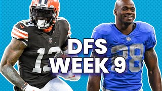 NFL DFS Picks for Week 9 | Thursday Night Football Showdown & Sunday DraftKings & FanDuel Lineups