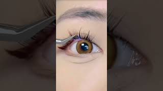 How I do manga lashes #lashes #manga