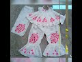 hand print baby dress dressing collection febric print cotton frock dressing nuriya