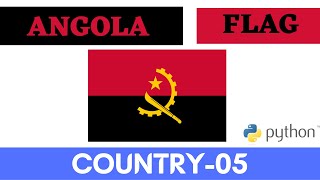 Angola flag drawing using python | #code_gyani | #angola