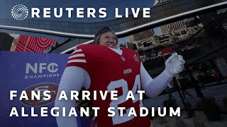 LIVE: Fans arrive at Allegiant Stadium to watch Super Bowl | REUTERS