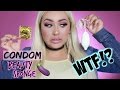 APPLYING MAKEUP WITH A CONDOM!! CONDOM BEAUTY SPONGE!?