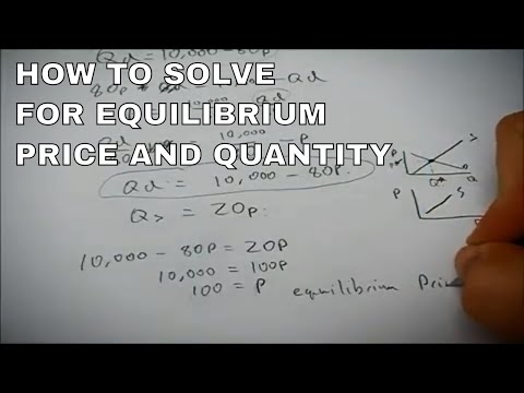 Solving for equilibrium price and quantity mathematically Solving for equilibrium price and quantity mathematically