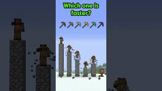 Which Minecraft Pickaxe is Faster? #shorts