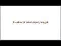 Label creation with Python Tkinter