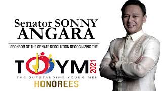 Senator Sonny Angara sponsors the Senate resolution honoring the TOYM 2021