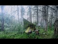 AMAZING❗ SOLO CAMPING IN NONSTOP RAIN AND THUNDER ⛈️ RELAXING CAMPING IN HEAVY RAIN STORMS