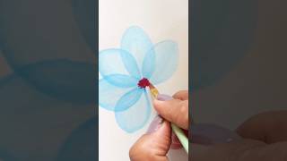 Layered Flower using Watercolor || #flowers #shortsfeed #satisfying #anu_theartist #art #shorts