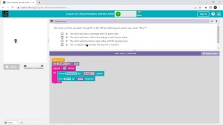 L24-1 |Code.org | Express-2021 | Lesson 24: Using Variables with the Artist | level 1