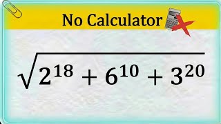 Nice Square Root Math Simplification | No Calculator | Algebra