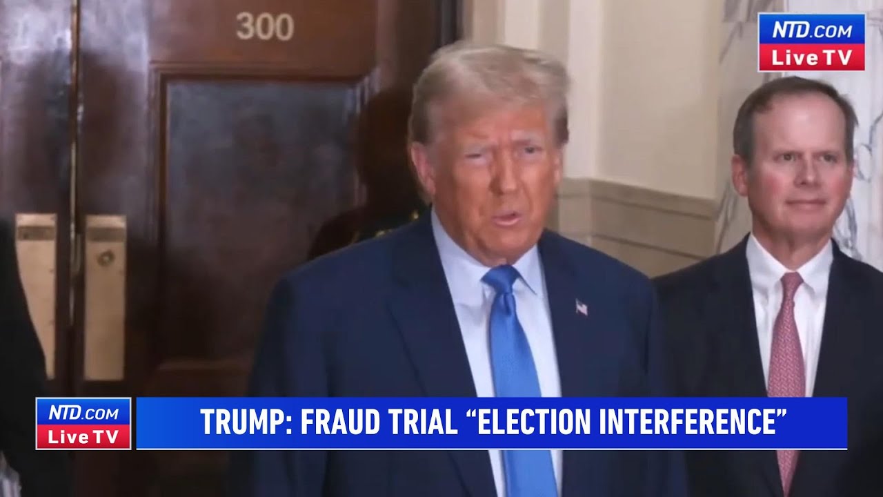 Trump Calls Fraud Trial "Unfair," "Election Interference" - YouTube