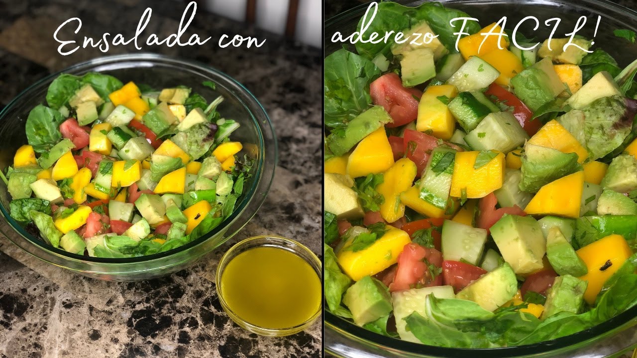 Ensalada Con Mango SALUDABLE, DELICIOSA Y ECONOMICA- Con Aderezo FACIL🙌 ...