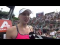 Ostapenko throws her racket at a ballboy