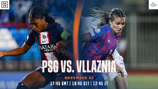 Paris Saint-Germain vs. Vllaznia | UEFA Women's Champions League 2022-23 Matchday 3 Full Match