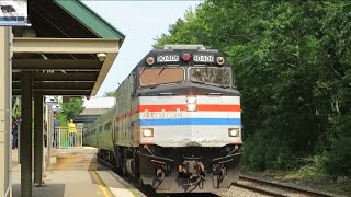 Amtrak DownEaster 686 | Brunswick - Boston North | Arriving \u0026 Departing from Wells Maine | US RAIL |