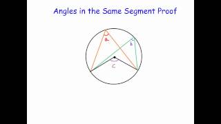 Angles in the Same Segment Proof