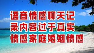 语音情感聊天记录 内容过于真实 情感 家庭婚姻情感 -  情感故事 2023