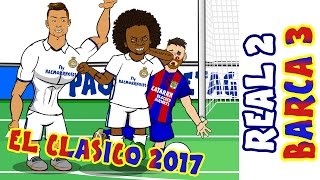 2-3! 🎤THE SHAPE OF MESSI🎤! Real Madrid vs Barcelona (El Clasico 2017  Parody Goals and Highlights)