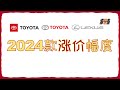 Toyota/Lexus 2024款涨价幅度 车型有哪些改变和改进 老韩作品