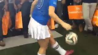 Indian football sportsgirl showing her talents