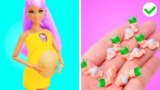 Making Barbie Beautiful Without Money || Rich VS Broke Doll Makeover! Fantastic Hacks