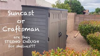 Costco Suncast or Craftsman Shed DIY Shelving