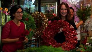 Make holiday decorations using fresh foliage