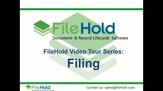 Filing Documents with FileHold Document Management Software