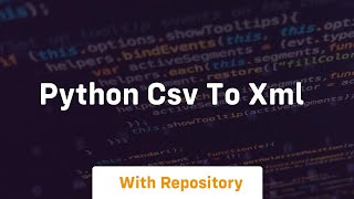 python csv to xml