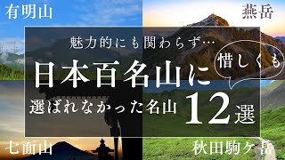 百名山に惜しくも選ばれなかった名山12選