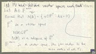 Week 8 - Vector space examples and subspaces