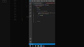 C program to print Multiplication Table of 1 to 10 #shorts #shortsvideo #c