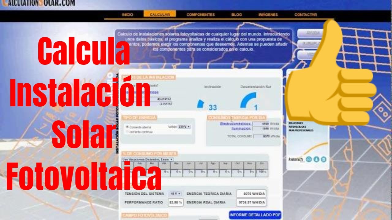 ⚡ CALCULATION SOLAR - Calcula Tu Instalación SOLAR FOTOVOLTAICA - YouTube