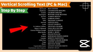 Vertical Scrolling or Rolling End Credits Text | CapCut PC Tutorial