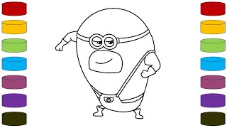 How To Draw A Cute Mega Minion Dave For Children? Let’s Draw Together