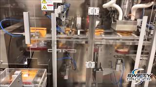 PrimoLinear net weigh filling machine packaging granola into pre-made pouches