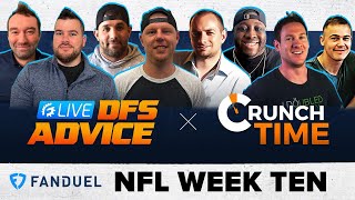 FANDUEL & DRAFTKINGS LIVE NFL DFS PICKS & STRATEGY: WEEK 10