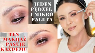 Ten makijaż pasuje WSZYSTKIM★ 5 min ★ Jeden pędzel ★Tania Micro Paletka ★podstawy makijażu