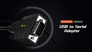 DriverGenius USB232A-B | USB to Serial RS232 DB9 Adapter with 3 x LEDs - Win \u0026 Mac (M/M)