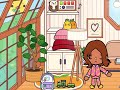 aesthetic family morning routine☀️🤍 with voice toca boca toca astrid