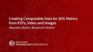 Creating Computable Data for SDG Metrics from PDFs, Video and Images